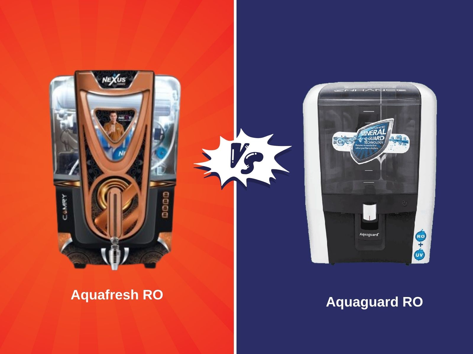 Aquafresh Vs Aquaguard RO Water Purifier, Which is Better?